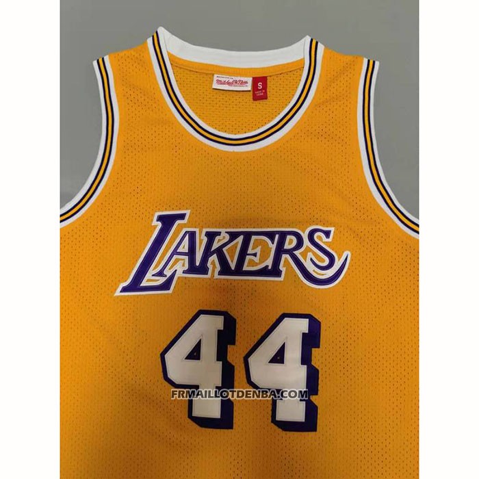 Maillot Los Angeles Lakers Jerry West NO 44 Mitchell & Ness 1971-72 Jaune